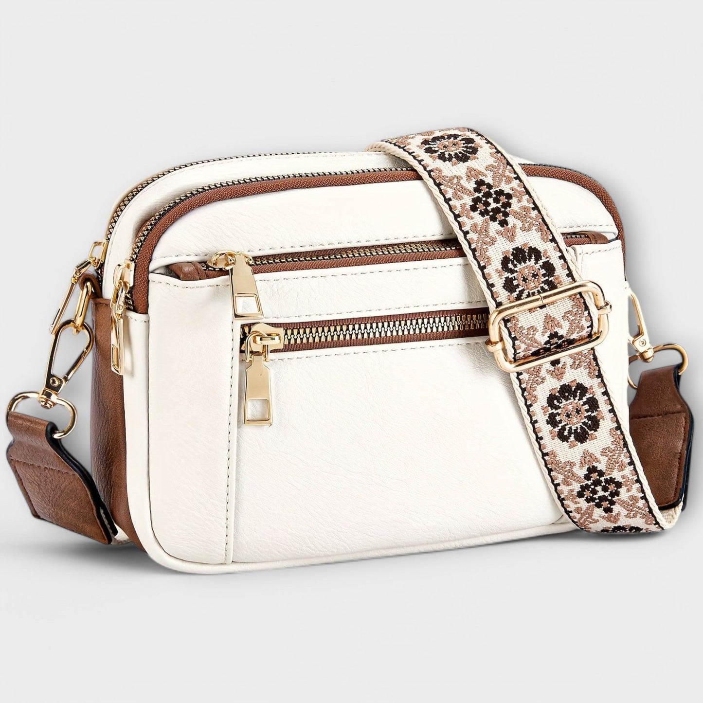 Bolsa cruzada de cuero vegano
